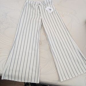 Frame Size 29, Le Palazzo Crop Raw After Wide Leg Jeans